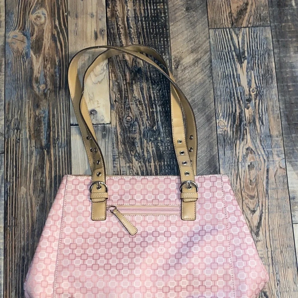 Nine West Pink and Tan Shoulder Bag